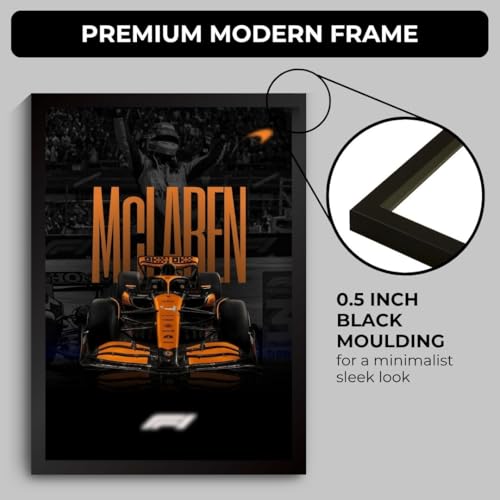 Image of Funk You Store McLaren F1 Poster | Framed McLaren F1 Car A4 Sized (31 x 23 cm) | Lando Norris Poster | McLaren Car Posters for Wall, Gift for Boys, Formula 1 Frames | Formula 1 Frame (F 013)