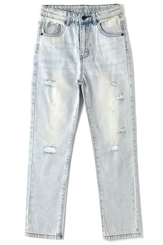 Jeans fille élastique intérieur fini les pantalons qui tombent