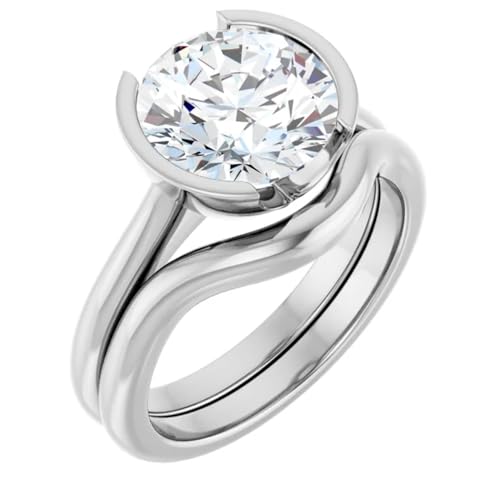 2 Ct. Round Lab Diamond Engagement Ring Bezel Set2