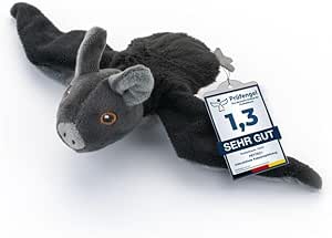 PetTec - Plush Toy Bat Cat Toy Interactive for Self-Employment - Plush Toy Cat Movable & Rechargeable with USB-C Including Catnip - Awakens Hunting Instinct with Beep and Wing Strike asin的图片