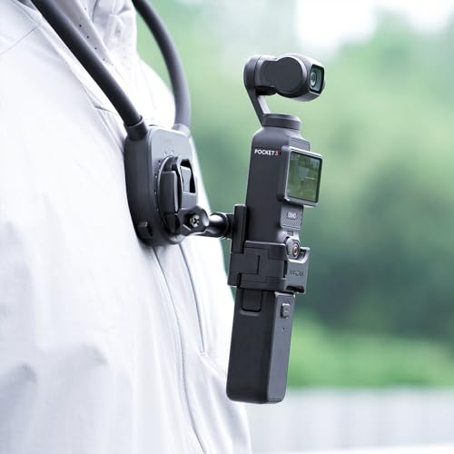 Image of MAXCAM Neck Mount Compatible with DJI Osmo Pocket 3, Solid Aluminum Ring Cycling Fishing First Person Perspective Shooting vlog.