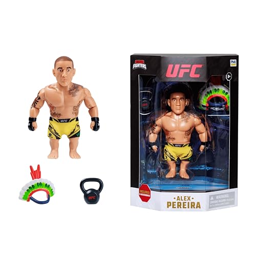 UFC 4.5-Inch Articulated Action Figure – Alex Pereira with Accessories | Official UFC Collectible by PMI | 1 Pack Window Box | 4 Fighters to Collect