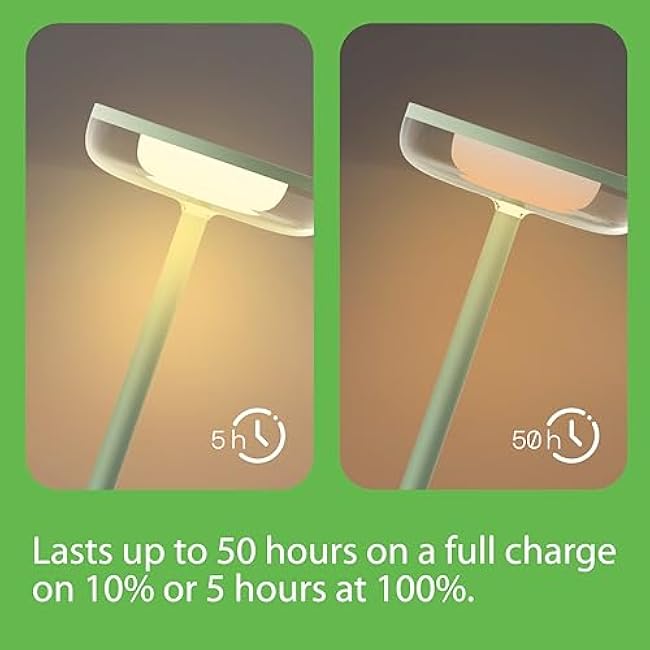 Cocktail Style Solar Table Lamp ÿ Cordless LED Light with USB-C Charging, Dimmable Warm 2700K Glow, Weather Resistant for Indoor/Outdoor Use ÿ Blue, 1 Pack