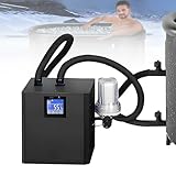 EpyGnom Enfriador Acuario para Baño de Hielo Enfriador de Agua Fría de Inmersión de 1/3 HP para Bañeras con Filtro Bomba Sumergible Manguera Aislada para Recuperación en Gimnasios