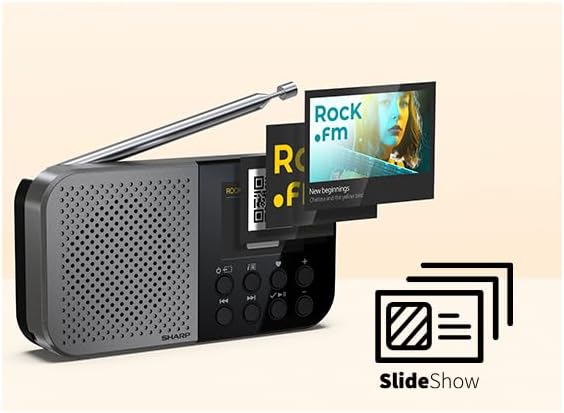 SHARP DR-P520(GY) displaying slideshow content