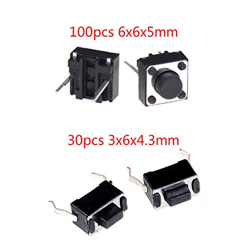 Micro interrupteur bouton-poussoir tactile 2 broches composant eys dip 6x6mm - 3