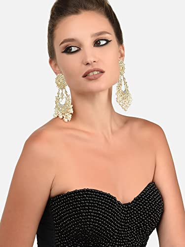Ethnic Kundan & Embellished Dangle Earring for Women