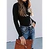 REORIA-Womens-Long-Sleeve-Ribbed-Turtleneck-Leotard-Stretchy-Bodysuit-Tops-Jumpsuits Women's Long Sleeve Ribbed Turtleneck Leotard Stretchy Bodysuit Basic Tops Jumpsuits Black Small