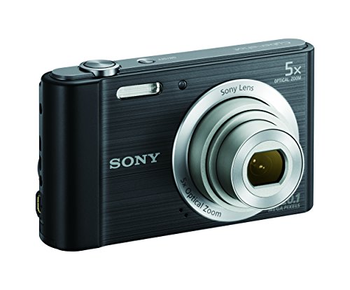 Image of Sony DSC-W800 20.1 MP Point and Shoot Digital Camera with 5X Optical Zoom (Black) + SanDisk 128GB Ultra SDXC UHS-I Memory Card - 100MB /s, C10, U1, Full HD, SD Card