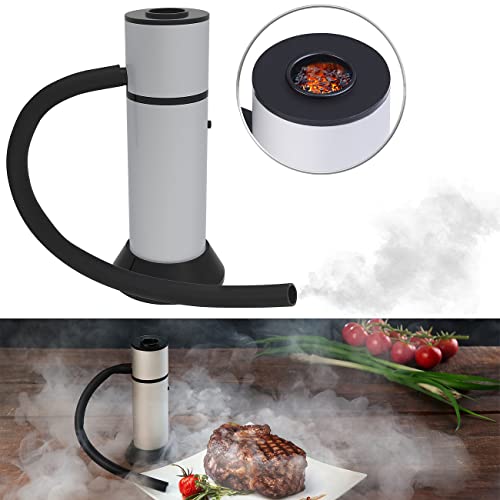 Rosenstein & Söhne Kaltrauchgenerator: Portable Kaltrauch-Räucherpistole mit Schlauch, Alukammer & Standfuß (Rauchgenerator, Smoker, BBQ)
