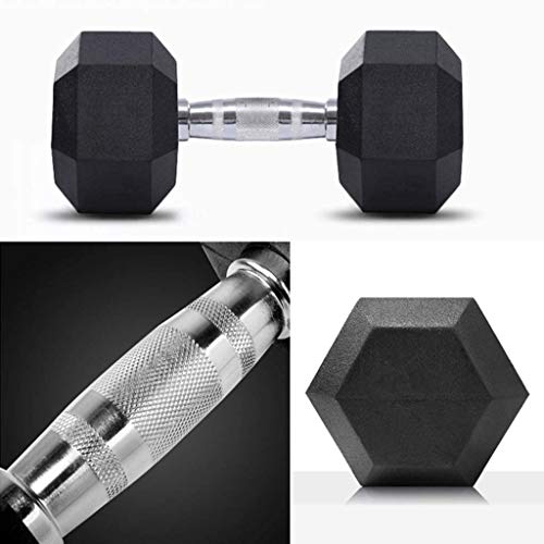 Fuxion Dumbbells 25 Lbs Rubber Encased Hex Pair | Hand Weights | All-Purpose, Home, Gym, Office, Exercise, Work (50 Total), Set Of 2 Each 25 Pounds / 11.3 Kg #TOP4