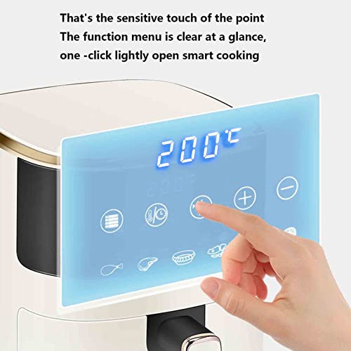 4.5L Smart Touch Air Fritteuse Weiß Vollautomatische Große Kapazität Multifunktions Rauchfrei Fettarm Friteusen Home Frites Maschine Ziyu – Bild 5