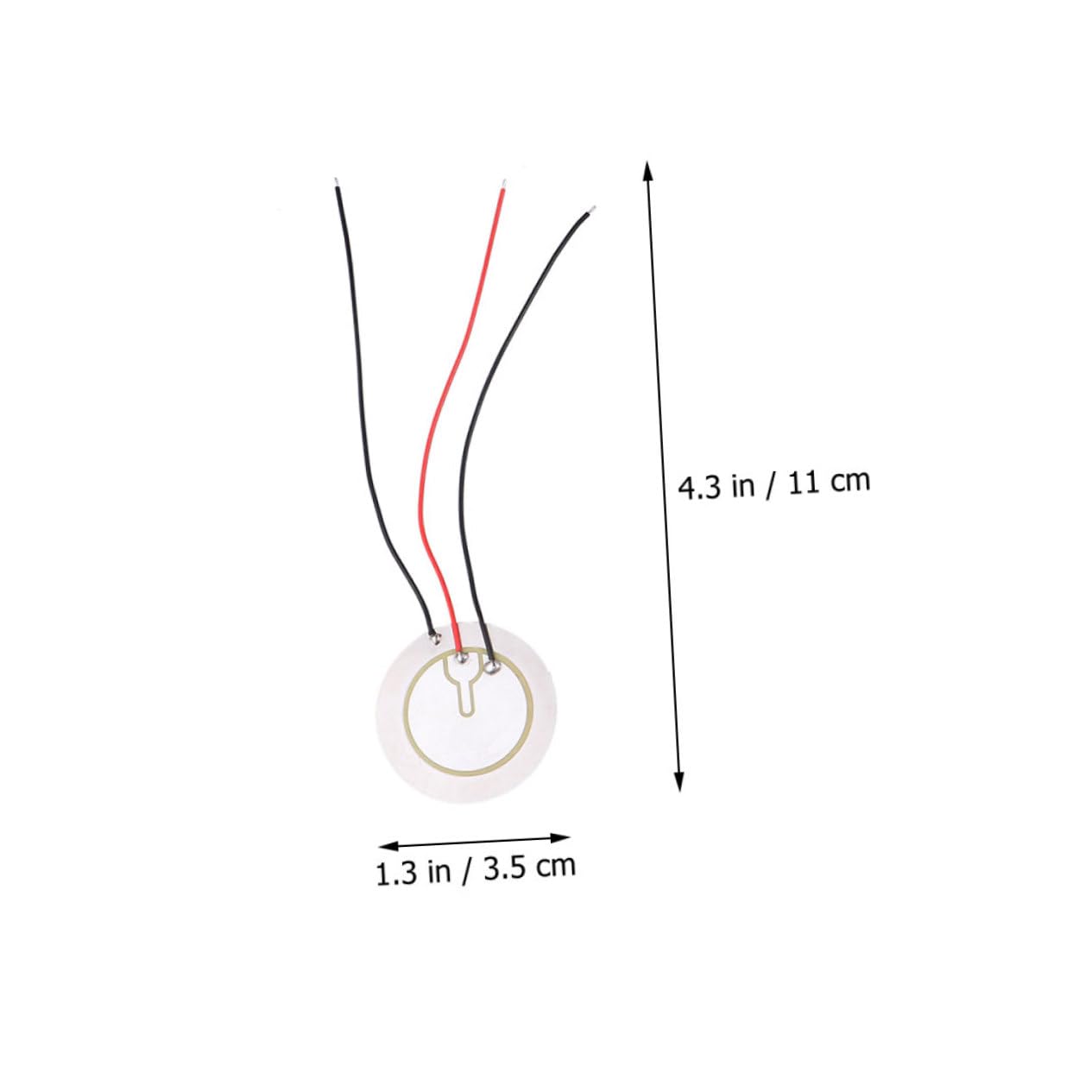 Veemoon Quality 20pcs Three-pole Piezo Piezoelectric Disc Piezo Microphone Transducer Random Color