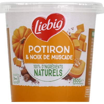 Liebig - Liebig Soupe potiron et noix de muscade. Sans colorant, sans conservateur et dans exhausteur de goût. Végan. - Le pot de 350g