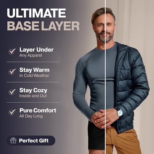 Thermajohn 00810000412808 Thermal Shirts For Men Long Sleeve Thermal Compression Shirts For Men Base Layer Cold Weather thumb #2