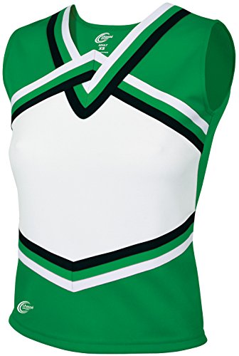 chassÃ© Girls' Sport Legacy Shell Top Kelly/White/Black Youth Medium