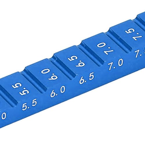 Fahrhöhenmessgerät, Aluminiumlegierung 3-10 Mm RC-Car-Droop-Messgerät Zubehör für 1/10 RC Drift Car (Blau)