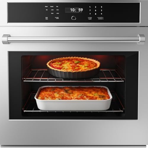 PioneerWorks 30" Electric Single Wall Oven, 4.8 cu.Ft. Capacity AirFry True Convection, Self Cleaning, Stainless Steel Freestanding Electric Range Ove