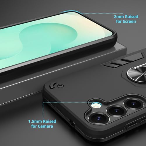 Image of NDCOM for S25 Plus Back Cover | Shockproof Durable S25 Plus Case | Ring Holder Case