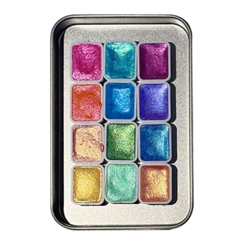 Shimmer - Juego de pintura de acuarela – Suministros de arte portátiles de 12 colores, kit de pintura apto para principiantes, herramientas de pintura creativas para niños, niñas, preescolar, aula