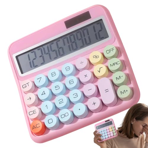 Calculadora de mesa con pantalla grande de 12 dígitos y teclas grandes 6