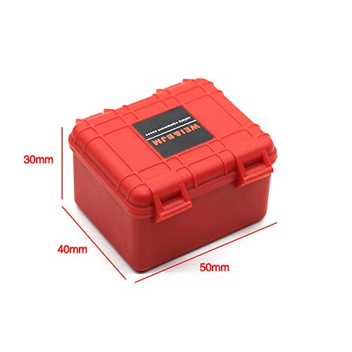 Lot de 3 boîtes de rangement en plastique RC pour voiture Trx4 Axial Scx10 90046 D90 1/10 RC Crawler Accessoires Rouge