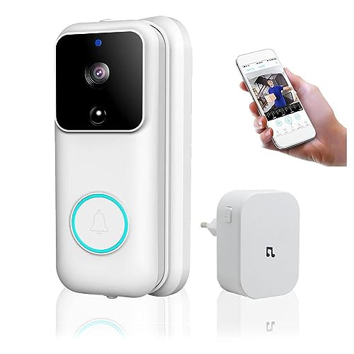 Portero Automatico Inalambrico, WiFi Mejorada (2.4/5 GHz) Telefonillo WiFi con Video HDR, Hablar Y Escuchar, Acceso Remoto, VisióN Nocturna Y Alertas De Persona
