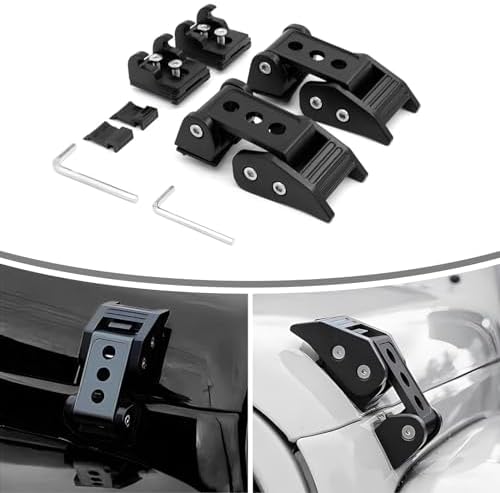 How Can I Prevent Hood Flutter In My Jeep Wrangler Routen Stainless Steel Locking Hood Latches For Jeep Wrangler JK/JL/JT 2007-2022 - Silver Finish Are There Any Advantages To Using Quick-release Hood - Foto 11