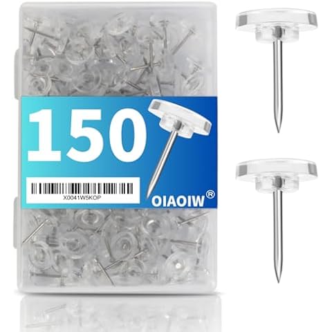 OIAOIW 150 PCS Clear Push Pins Cover