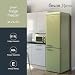 Swan Retro 70/30 Fridge Freezer with 4 Glass Shelves, 3 Freezer Drawers, Salad Crisper, Chrome Wine Rack, Green, SR11020GNE