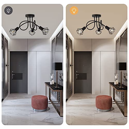 Lampadario da soffitto industriale a 3 vie