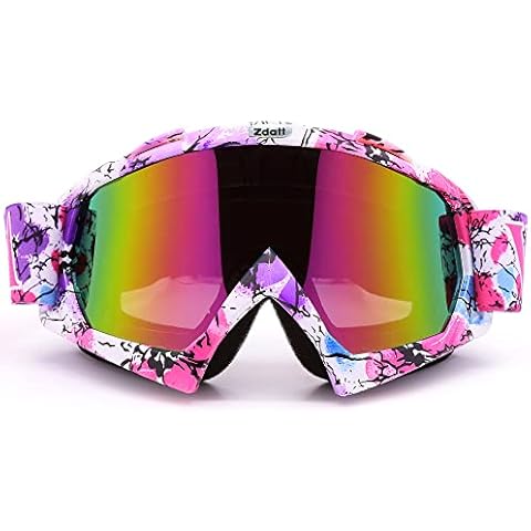 Motocross Goggles, ATV Goggles Adult Dirt Bike MX Goggle Glasses and Anti Fog Ski Goggles Cover