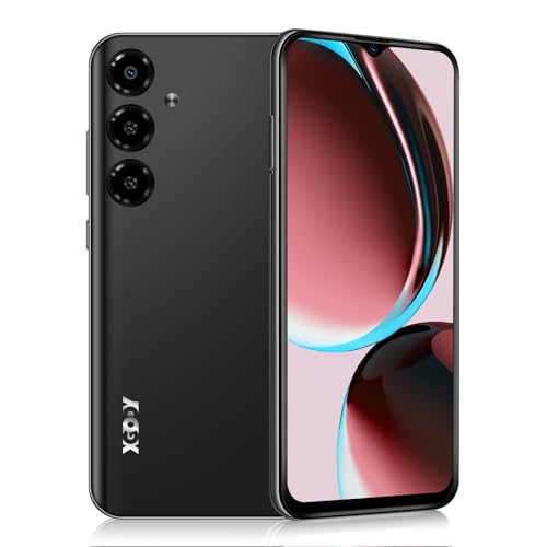 Xgody V50 Unlocked Android Phones, 4GB RAM + 64GB ROM, 6.55'' HD Incell Screen, Dual 4G LTE Sim Slots Cell Phone, 13+5MP Camera, Face Unlock, 4500mAh, AT&T/T-Mobile Unlock Smartphones (V50-Black)