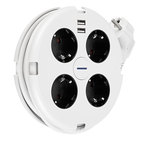 Multiprise USB pour brancher 4 appareils bloc multiprise blanc 16A avec câble