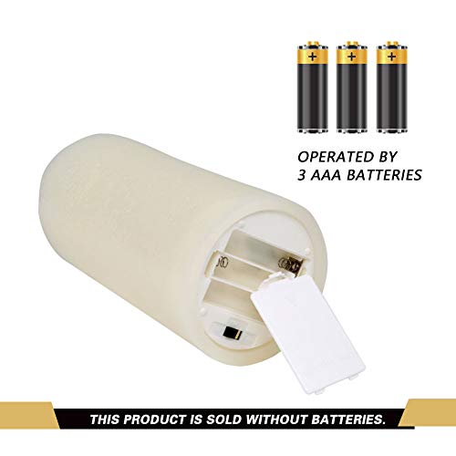 H-BLOSSOM Flickering Flameless Candles Battery Operated Real Wax Pillar Candles LED Candles with Cycling 5H Timer Pack of 6 (3" x 6") by H-BLOSSOM - Image 6
