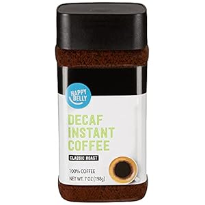 Amazon Brand – Happy Belly Classic Roast Decaf Instant Coffee, 7 ounce (Pack of 1)