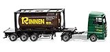 Maßstab: 1:87 (Spur H0) Wiking 053606 - Tankcontainersattelzug 20\' (Man TGX Euro 6c) Rinnen - 1:87