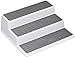 Price comparison product image Copco Basics 3-Tier Spice Rack for Inside Cupboard, Non-Slip Kitchen Shelf Organiser, 26 x 23 x 8.5cm, White/Grey