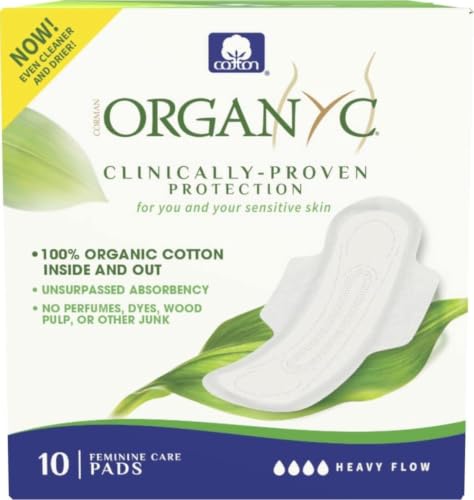 Organyc Pads Heavy Flow, Pack of 10, B003ART1JG