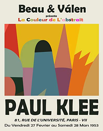 Poster Paul Klee Art Mural Exposition Musée 1953 Déco Salon 60x80 cm