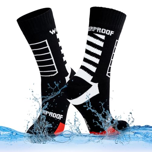 LEOSTEP Calcetines impermeables de 3 capas para senderismo calcetines deportivos de alto rendimiento, adecuados para ciclismo, esquí, ciclismo de montaña, golf, correr, senderismo, senderismo