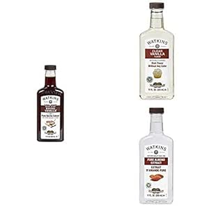 Watkins Baking Vanilla, Clear Vanilla Extract and Almond Extract Bundle