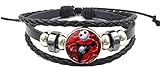 EC Trading Nightmare Before Christmas Jack Logo Glass Domed Braided Leather Bracelet
