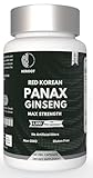 Heroot Panax Ginseng Capsule 500 MG Per Serving Energy, Memory & Brain Health Support, Non-GMO (Pack of 60 Capsule)