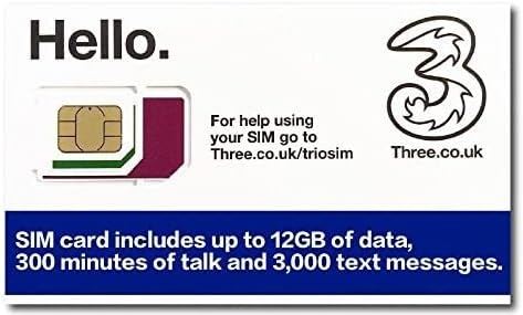 Three UK Prepaid Europe SIM with up to 12GB data for 42 countries for 30 days