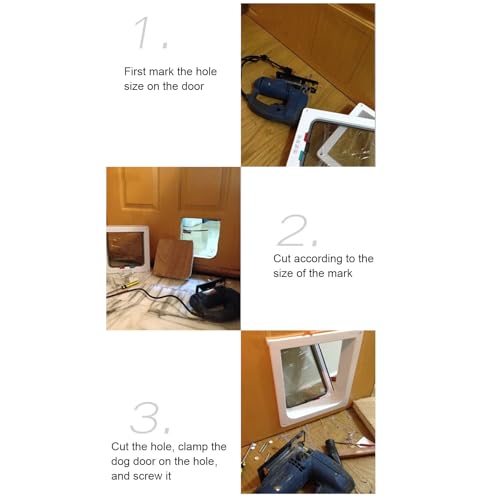 Porta para Animais de Estimação, Porta Elegante para Gatos Internos e Externos, e Silenciosa de 2 Vi