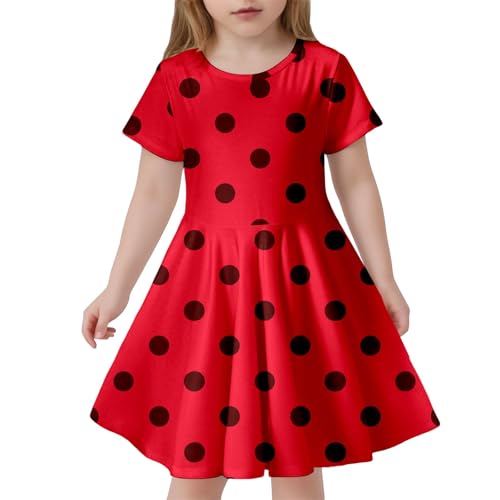 Kindermode Schmales Kleid Mit Punktenmuster Kurzen nrmeln (4–13...