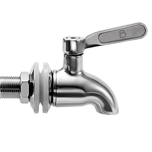 Boroux Stainless Steel Spigot – fits Berkey and other Gravity Filter systems as well as Beverage Dispensers with 5/8 to 3/4