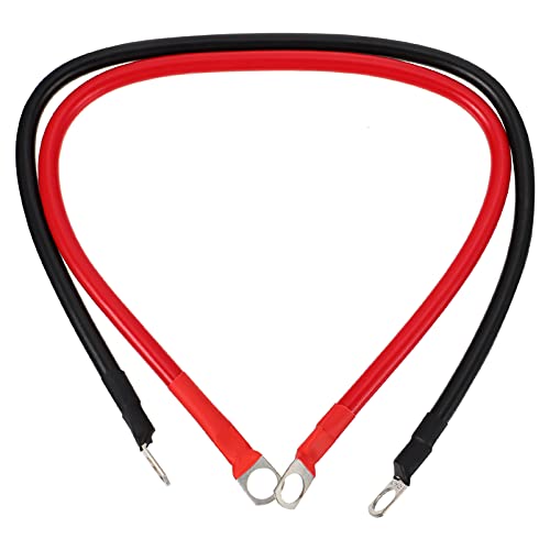 VICASKY 2 Piezas Cables de Batería 2 AWG 16 Cable de Cobre Cuadrado para Alambre Negativo Positivo Cable de Soldadura Cable Inversor Coche Camión RV Camper Cover