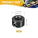 PATIKIL Bore 6 mm Shaft Collar 12 mm OD 8 mm Thickness, 4 Pack Carbon Steel Landing Gear Stopper Wheel Collar with Set Screw for Machine Tools Industry, Black
